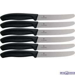 Victorinox SwissClassic 6.7833.6, Набір з 6 ножів для томатів, чорний