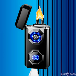 Usb зажигалка импульсная с фонариком в подарочной упаковке LB-758B