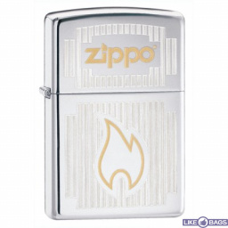 Бензинова запальничка Zippo 24206 CHROME VISIONS (Емблема Zippo, хромована)