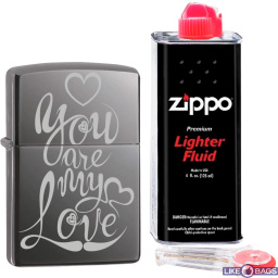 Zippo &quot;You are my love&quot; Подарунковий набір Запальничка Zippo 150 + кремній + бензин зиппо