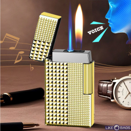 Подарункова запальничка газова Zenith з двома режимами турбо форсунка + класичне полум'я LB-821G