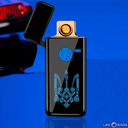 Запальничка USB Тризуб електронна без газу сенсорна NAVINS LB-419U4