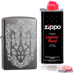 Zippo &quot;Укріна з вишиванкою&quot; Подарунковий набір Запальничка Zippo 150 + кремній + бензин