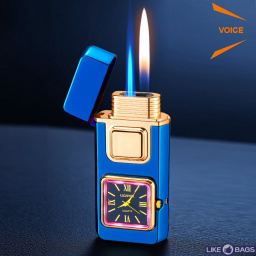 Электро запальничка з голосовим керуванням ChronoFire з годинником та двома режимами полум'я LB-826C