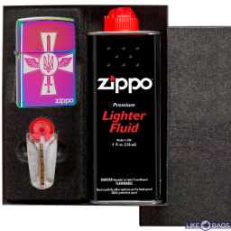 Zippo запальничка символіка України з бензином та кремнієм зиппо в подарунковому наборі box151ZLu5