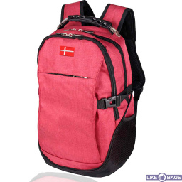 Міський рюкзак з ортопедичною спинкою червоний VR7699R