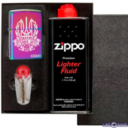 Zippo запальничка Слава ЗСУ з бензином та кремнієм зиппо в подарунковому наборі Box151ZLu2