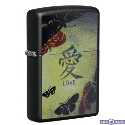 Запальничка Zippo 20839 BLACK MATTE LOVE (Символ кохання)