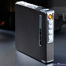 Запальничка usb + автоматичний футляр у подарунковій упаковці LB-800B