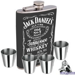 Фляга Jack Daniels + 4 стаканчики + лійка 7 oz в подарунковій упаковці LB-015U11
