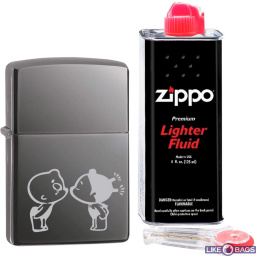 Zippo &quot;Boy and Girl&quot; Подарунковий набір Запальничка Zippo 150 + кремній + бензин зиппо