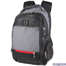 Городской рюкзак на повседнев черный с серым VR6918G