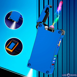 Запальничка usb 2 дуги з ліхтариком у подарунковій упаковці LB-670C