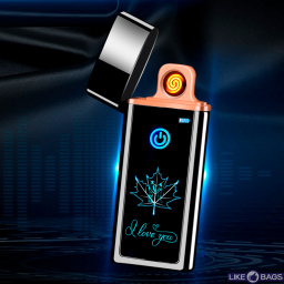 Запальничка із сенсором usb Кленовий лист подарункова LB-496L