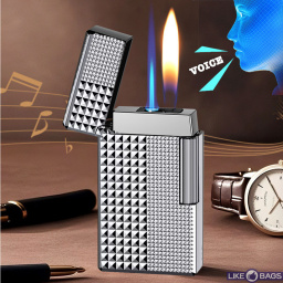 Подарункова запальничка газова Zenith з двома режимами турбо форсунка + класичне полум'я LB-821S