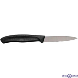 Victorinox ніж для різання овочів Swiss Classic, paring knife, 6.7633, 8cm, wavy, pointer tip, black