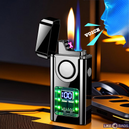 Гібридна запальничка TrioFire електро імпульс + газ з дісплеєм та звуковим підпалом LB-816B