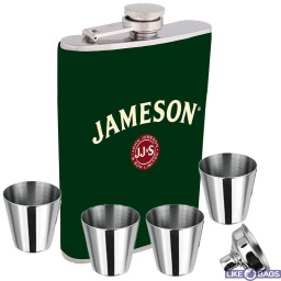 Фляга Jamerson + 4 стаканчики + лійка 7 oz в подарунковій упаковці LB-015U10