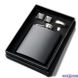 Подарунок мисливцеві фляга + 2 льодуи та лійка в подарунковому наборі LB-161