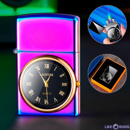 Usb запальничка з годинником zippo в подарунковій упаковці LB-756