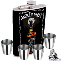 Фляга Jack Daniels + 4 стаканчики + лійка в подарунковій упаковці LB-747