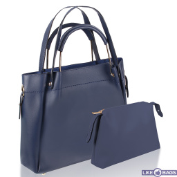 Сумка жіноча сумка + косметичка синя 8869Db
