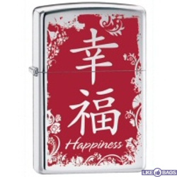 Бензинова запалювала Zippo 28067 CHINESE HAPPINESS (китайський символ щастя).